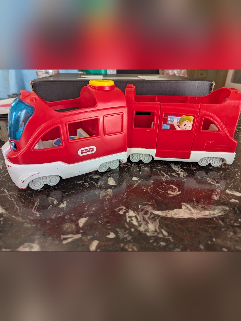 Little People - Fisher-Price Red Toy Train Playset - Kids - French